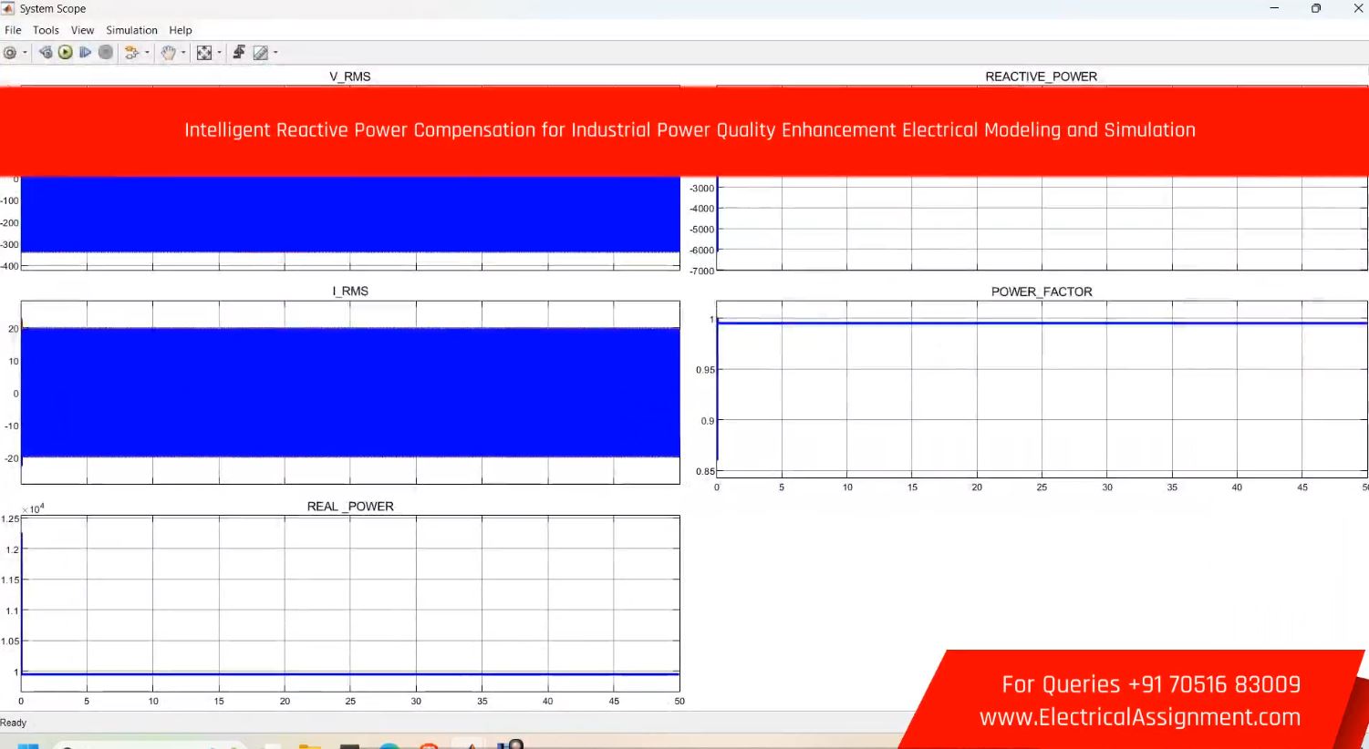 PSCAD STATCOM Power Quality Compensation Simulation screenshot 7